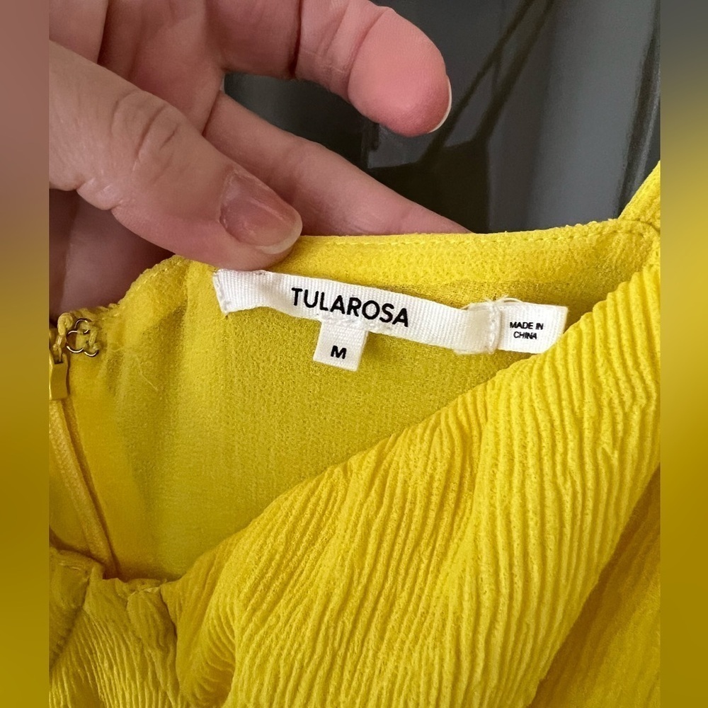 Tularosa Tinsley Dress in Vibrant Yellow - Size M - Picture 8 of 9